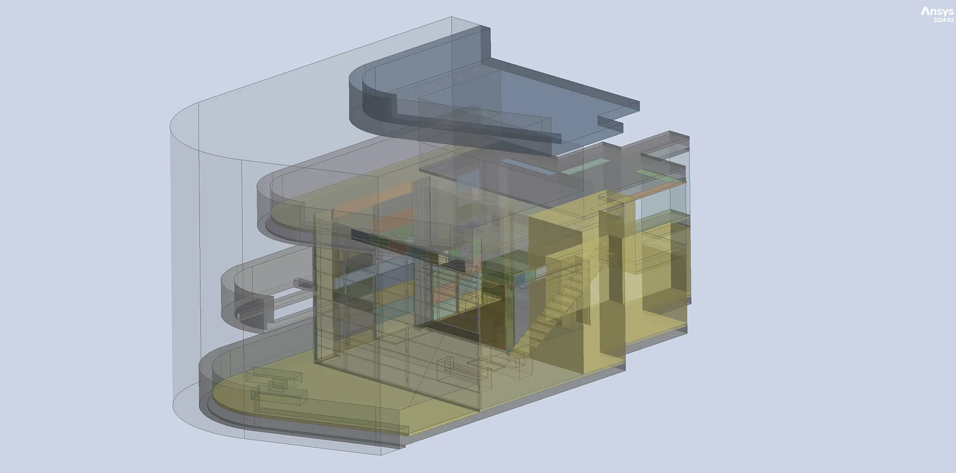 Figure 2: Geometric Model of a Two–Storey Apartment.